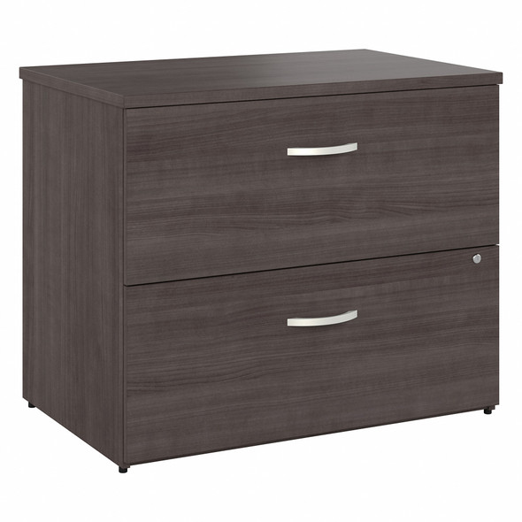 Bush Business Furniture Hybrid 2 Drawer Lateral File Cabinet - Assembled HYF136SGSU-Z
