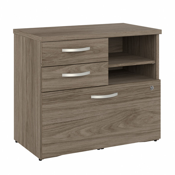 Bush Business Furniture Hybrid Office Storage Cabinet with Drawers and Shelves HYF130MHSU-Z