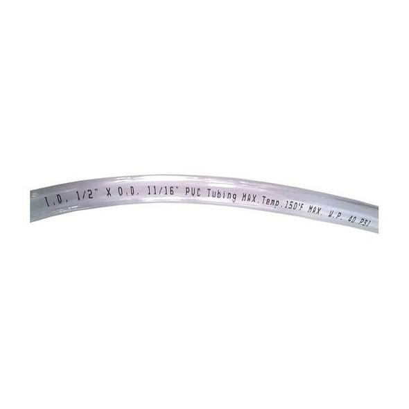 Manufacturer Varies Tubing,1/2 I.D.,100 ft.,Clear,Flexible 4EGV5