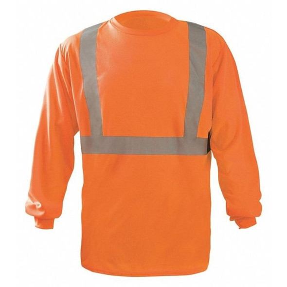 Occunomix Long Sleeve T-Shirt, 2, R, Polyester, Orange, 5XL LUX-LST2BX-O5X