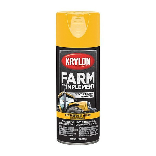 Krylon Spray Paint, Yellow, High-Gloss, Solvent, 12 oz K01944008