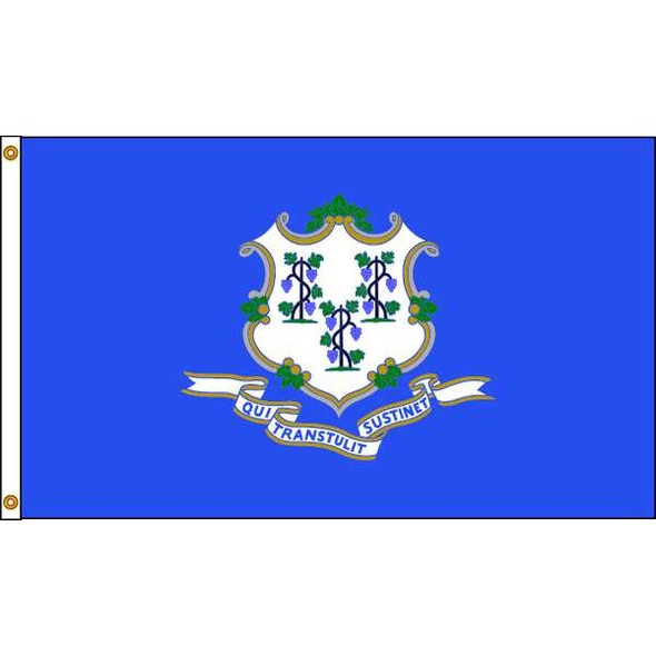 Annin Flagmakers Connecticut Flag,5x8 Ft,Nylon 140780 Annin Flagmakers Connecticut Flag,5x8 Ft,Nylon 140780