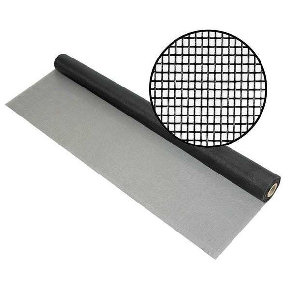 Replacement Screen, Fiberglass, 84 in W, 100 ft L, 0.013 in Wire Dia, Charcoal