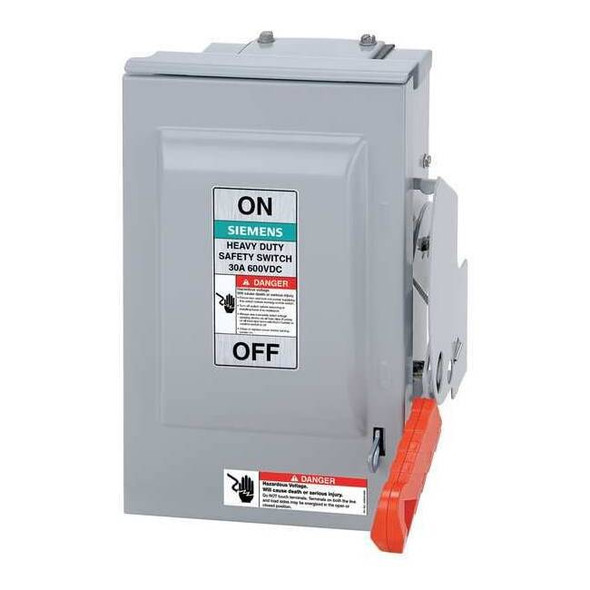 Safety Disconnect Switch, Nonfusible, 3PST, Three Phase, NEMA 1, Indoor, Steel