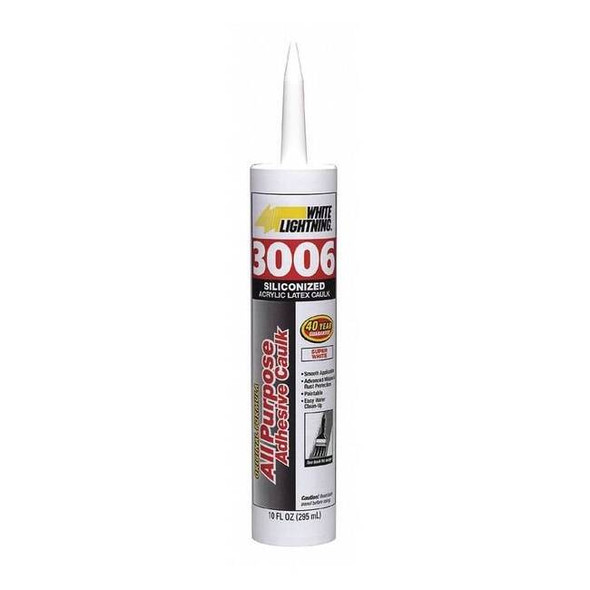 Hybrid Caulk, 10 oz, Cartridge, White, Hybrid Base, 3006