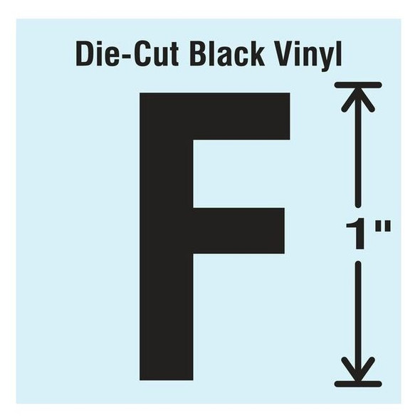 Stranco LetterLabel,Vinyl,1inH,5/8inW,PK10 DBV-1-F-10