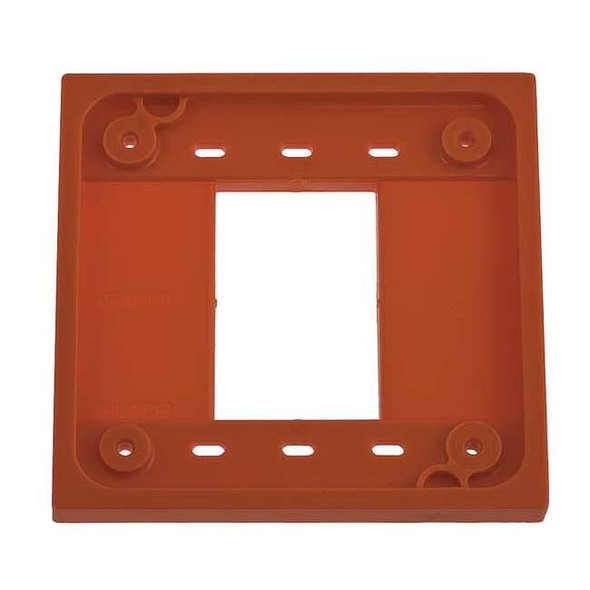 Adapter Plate, Number of Gangs: 2 Polycarbonate, Orange