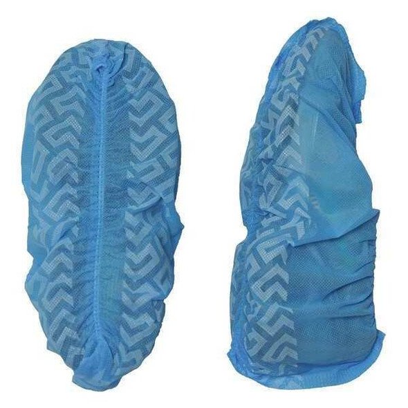 Disposable Shoe Covers, Polypropylene, Blue, Slip Resistant Sole: Yes