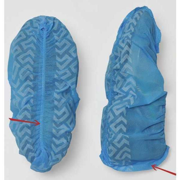 Disposable Shoe Covers, Polypropylene, Blue, Slip Resistant Sole: Yes  PP18NSB