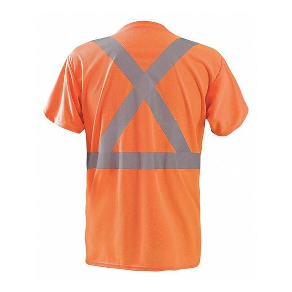 Unisex Short Sleeve Hi-Vis Polo Shirt, Polyester, Pullover, Orange, 2XL