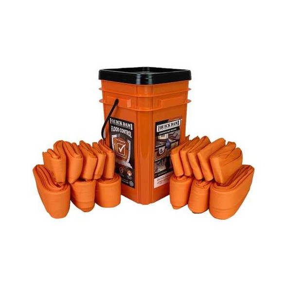 Quick Dam Flood Barrier Kit, 4 ft L, Orange WUGGCO