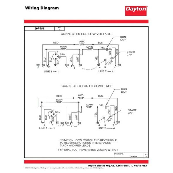 Dayton MTR,CS/CR, ODP,1/3 HP,1725,56,EFF 72.4 30PT54