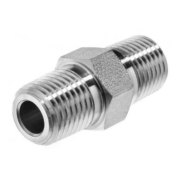 Manufacturer Varies Straight Adapter,Steel,1/4 ",NPT x BSPT ZUSA-PF-8003