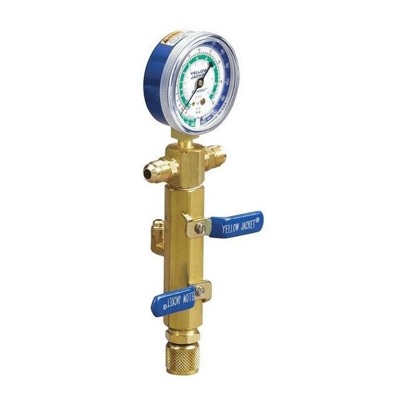 Yellow Jacket Single Manifold Gauge, 2 1/2 in Gauge 93853