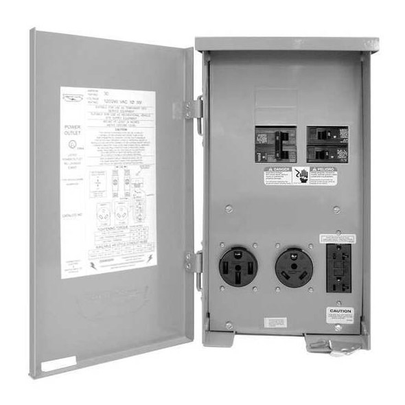 Connecticut Electric Outlet,Outdoor GFCI,80 A,Gray,120/240VAC CESMPSC75GRHR