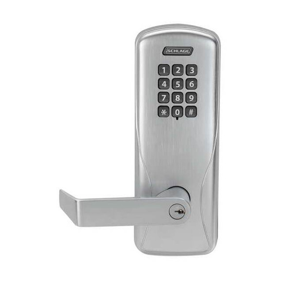 Electronic Lock,Satin Chrome,12 Button