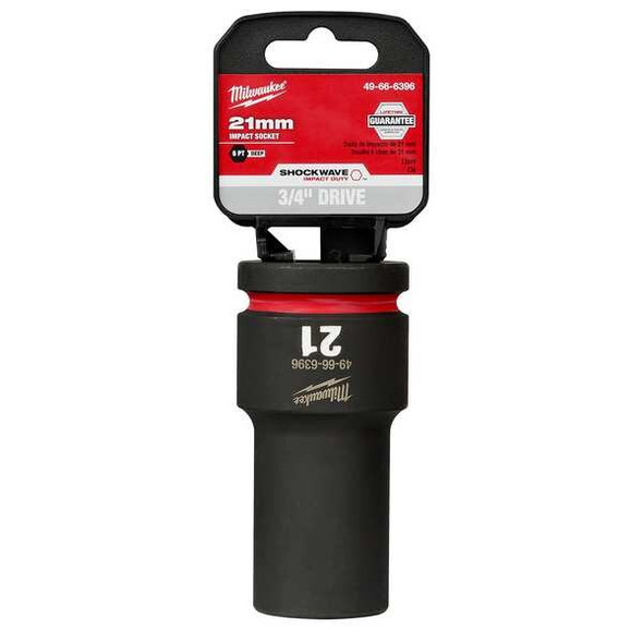 21mm SHOCKWAVE Impact Duty 3/4 in. Drive Deep Well 6 Point Impact Socket