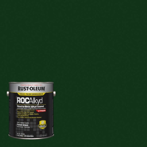 Interior-Exterior Paint, High Gloss, Oil Base, Forest Green, 1 gal  245388