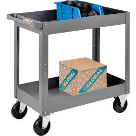 Global Industrial Steel Stock Cart w/2 Shelves 500 lb. Capacity 30""L x 16""W x