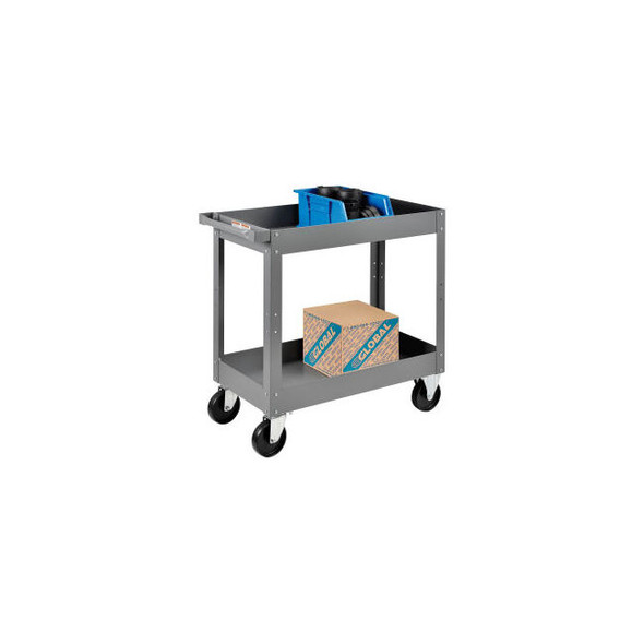 Global Industrial Steel Stock Cart w/2 Shelves 500 lb. Capacity 30""L x 16""W x