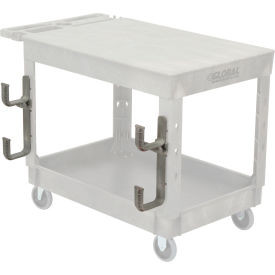 Global Industrial Deep Square Hooks for Utility Cart 4-3/8""W x 13-1/8""H Gray 2