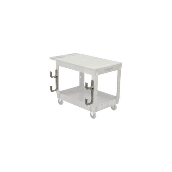 Global Industrial Deep Square Hooks for Utility Cart 4-3/8""W x 13-1/8""H Gray 2