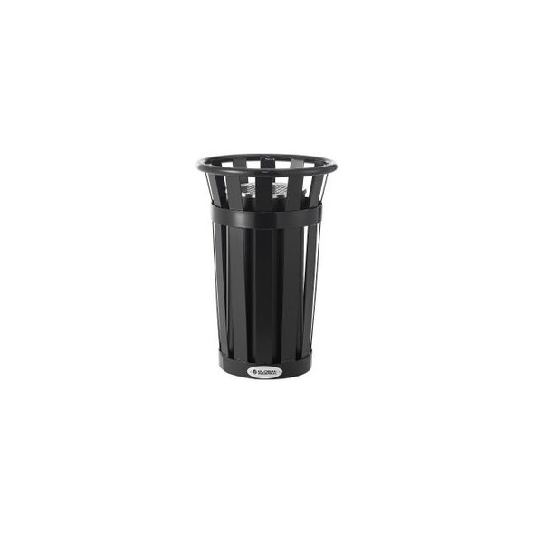Global Industrial Slatted Steel Outdoor Ashtray 13 Gallon Black