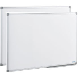 Global Industrial Melamine Dry Erase Whiteboard - 36""W x 24""H - Double Sided -