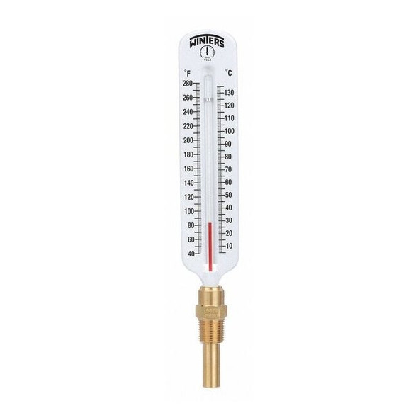 Winters Thermometer,Analog,-40-280 deg,1/2in NPT TSW172LF.