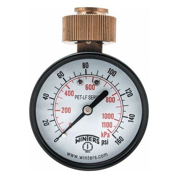 Winters Lead-Free Pressure Gauge,  +/-3-2-3%, Bl PETW213LF