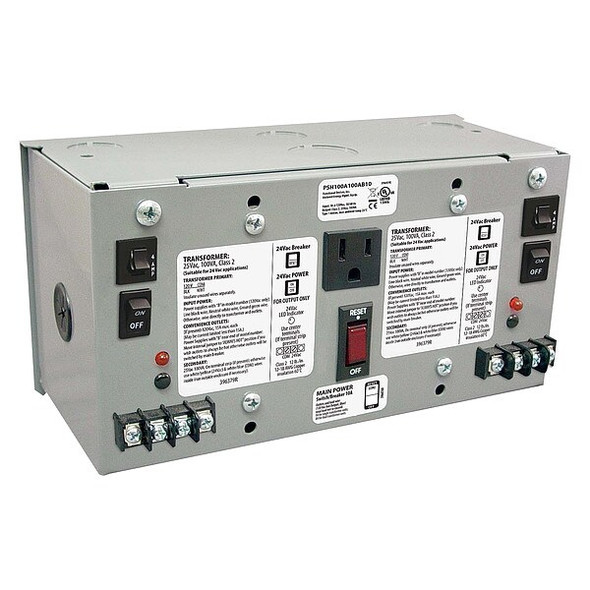 Class 2 Transformer, 100 VA, NEMA 1, 24V AC, 120V AC