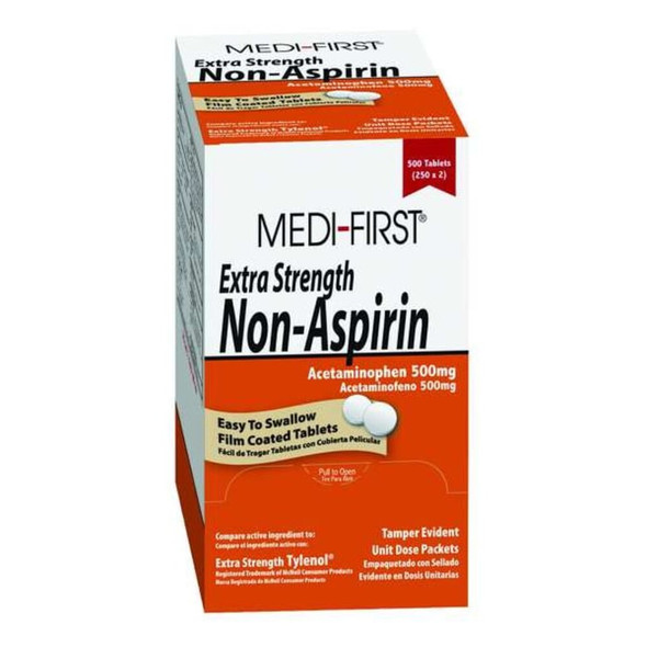 Medi-First Extra Strength Non-Aspirin, 500mg, PK250 80448