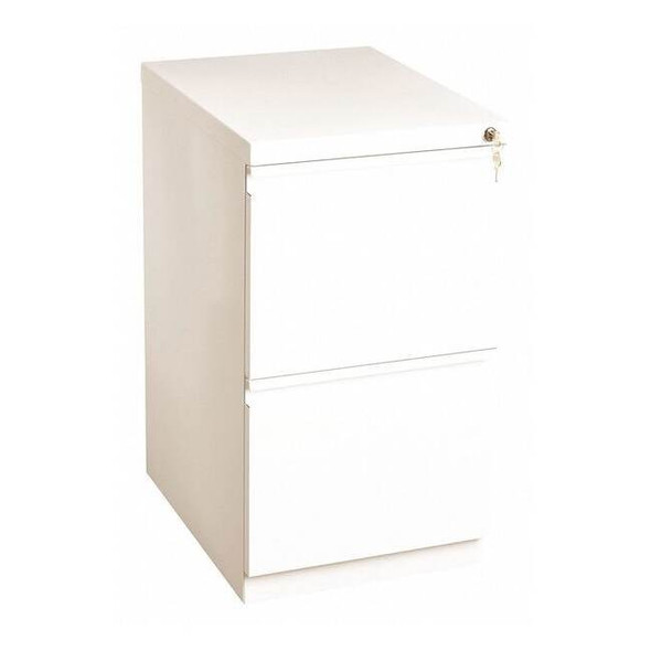 Hirsh 15" W 2 Drawer Desk Pedestal, White 19357