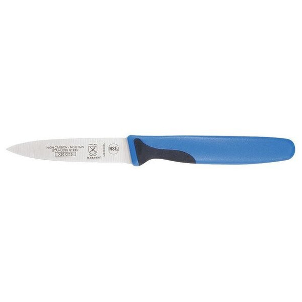 Mercer Cutlery Paring Knife,3 In.,Blue Handle M23930BL