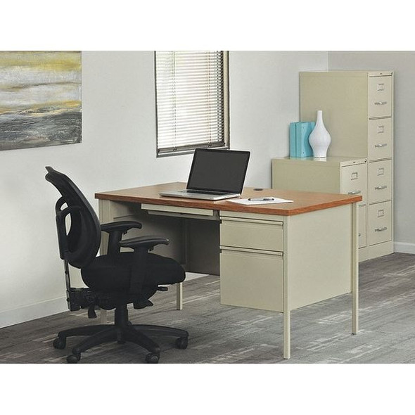 Hirsh Office Desk,29 1/2 in H,Oak/Putty 20436 Hirsh Office Desk,29 1/2 in H,Oak/Putty 20436