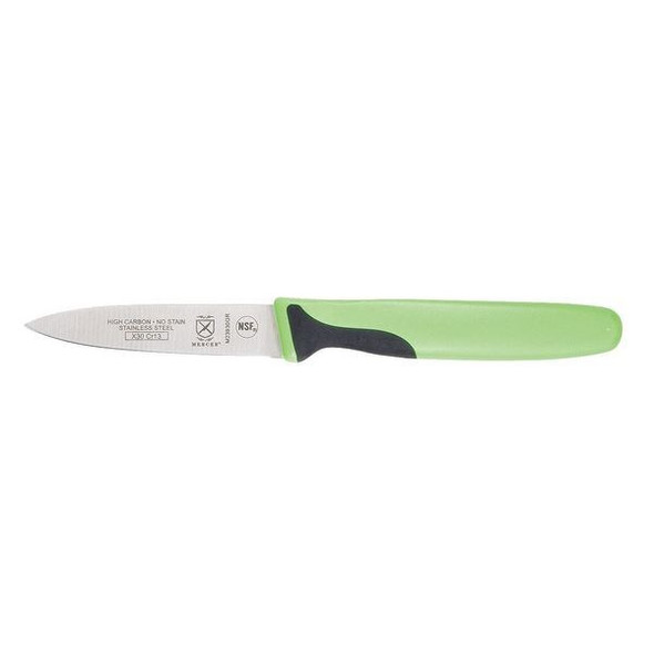 Mercer Cutlery Paring Knife,3 In.,Green Handle M23930GR