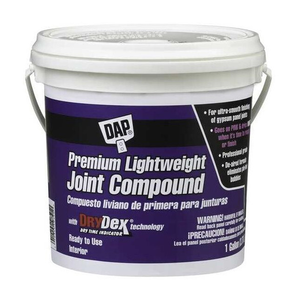 Dap Joint Compound, 1 gal, Pail, White, Premium Lightweight 10120