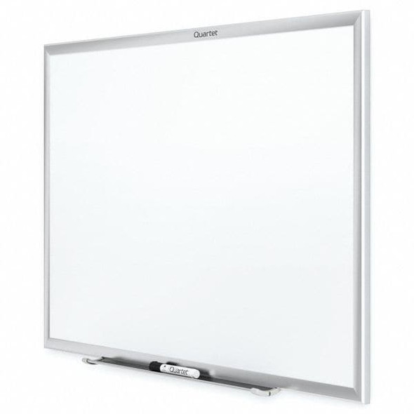 Quartet Dry Erase Board, Melamine, 48 in, 72 in, Aluminum Frame, White, Gloss S537-24