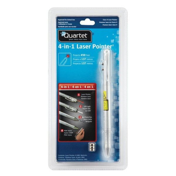 Quartet Laser Pointer,Silver,9/16 " H MP-2800Q