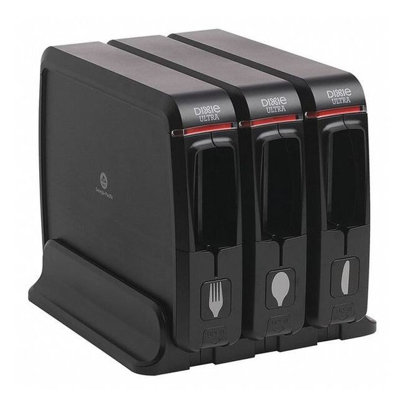 Dixie Cutlery Dispenser Stand,10-1/2"H,Blk,PK3 SSW3D85