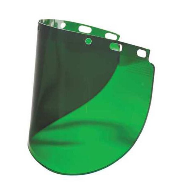 Face Shield Visor, Green Visor, Polycarbonate, Uncoated Lens, Green