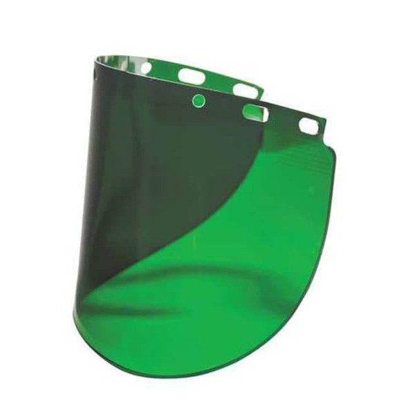 Face Shield Visor, Green Visor, Polycarbonate, Uncoated Lens, Green