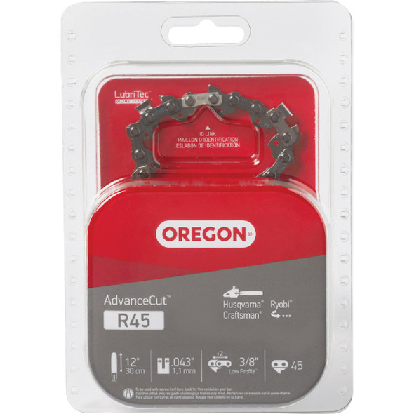Oregon R45 AdvanceCut Chainsaw Chain for 12 In. Bar - 45 Drive Links R45