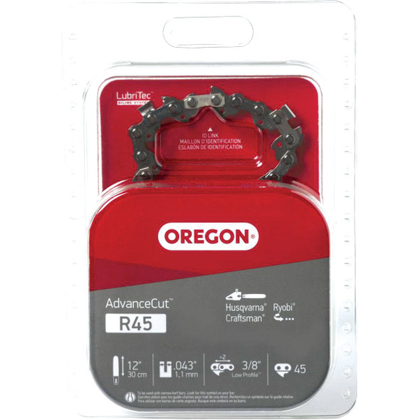 Oregon AdvanceCut 12 In. 45-Link 0.043 In. ga Chainsaw Chain R45
