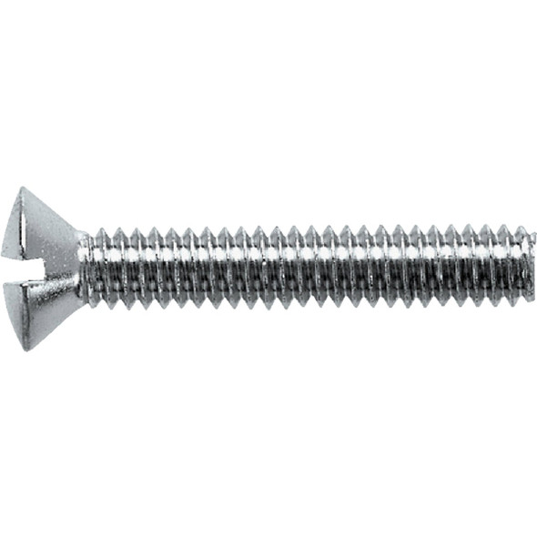 Danco 1/4 In.-20 x 1-1/2 In. Chrome-Plated Overflow Bath Plate Screw Pack of 5
