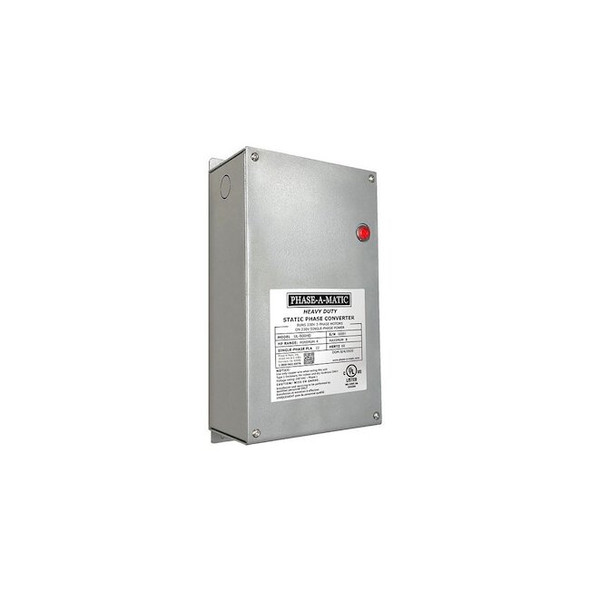 Phase Converter, Static, 208/230V AC, 208/230V AC, 50A, 22A