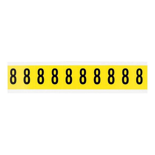 Brady Number Label, 8, 1-1/2in.Hx7/8in.W 3430-8