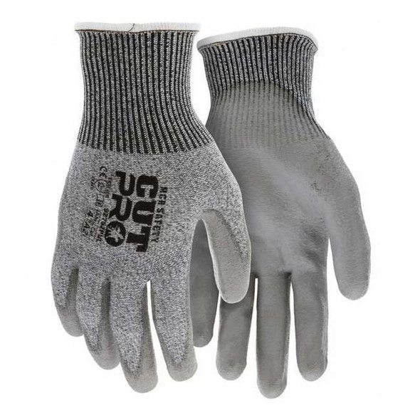 Cut-Resistant Gloves, Cut Level A2 ,Dipped ,Polyurethane ,Smooth ,L ( 9 ) 12 PK