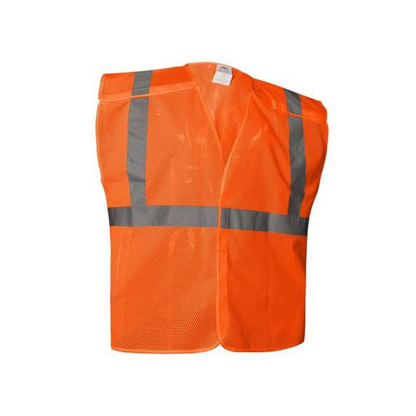 Condor High-Visibility Vest, Polyester, Orange/Red, Size 5XL 786FD9
