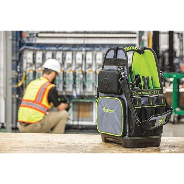 Greenlee Tool Bag, Polyester, Black, 32 Pockets 0158-29